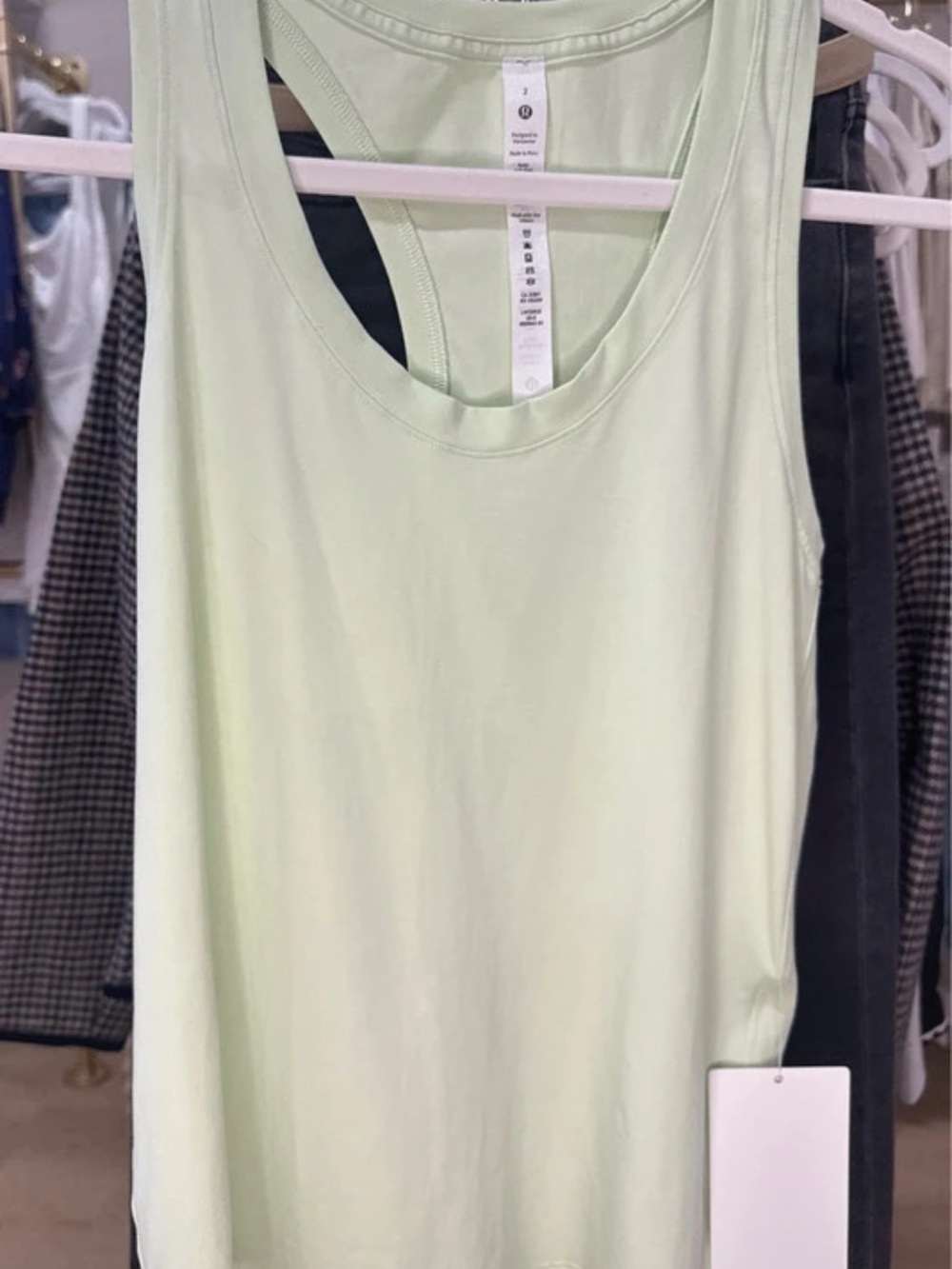 Lululemon Light Green Scoop Neck Racerback Love Tank